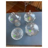 (3) Compotes; Candy Dish