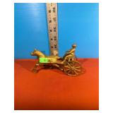 Cast iron Horse and Carriage