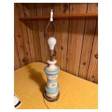 Turquoise and White Lamp