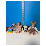Ceramic Dolls; Panda purse; McDonald Toy