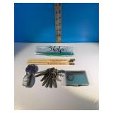 Pencils; Keys; Watch