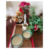 Bird Vase, Artificial Flowers