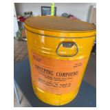 Metal Container used for Sweeping Compound