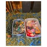 (2) Totes of Christmas Items