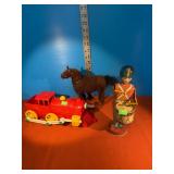 Wind-up Soldier, Train Engine, Horse (poor cond.)