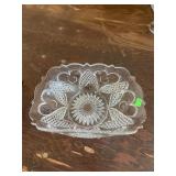 Clear Pressed Glass Serving Bowl