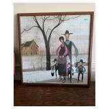 P.Buckley Moss Framed Puzzle-Children w/buckets