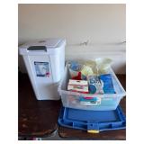Tote w/Contents; Trash Can