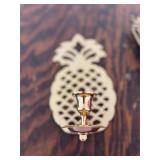 Brass Pineapple Candle Holder