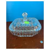 Trinket Dish-- Clear Pressed