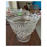 Pressed Glass Ice Bucket