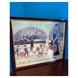 P.Buckley Moss Framed Puzzle Picture-Apple Harvest