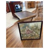 Framed French Jacquard tapestry &TVTable