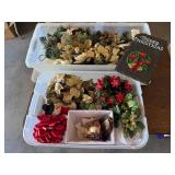 (2) Totes w/Christmas Decorations