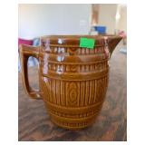 Unmarked McCoy Barrel Stoneware Pitcher