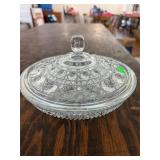 Vintage Candy Dish w/Lid (Winsor button and cane)