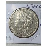 1891-CC Morgan Dollar