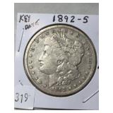 1892-S Morgan Dollar (Key Date)