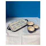 "Temptations" Serving Plate, and Measure cups
