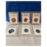 (2) Kennedy Halves; (4) "States" Quarters UNC