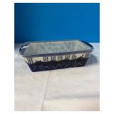 Loaf Pan w/lid "Temptations" Blue Floral Lace
