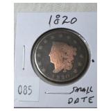 1820 Large Cent - Small Date