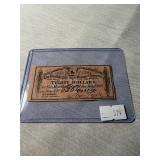 $30 Civil War Bond signed by Pres.Tyler