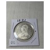 1821 Bust Half Dollar