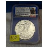 2016 W Silver Eagle $1 "30th Anniversary Set" MS70