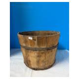 Wooden Slat Bucket (ID 11.5", 9.5" tall) w/handle