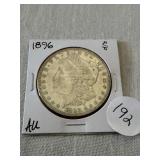 1896 Morgan Dollar. AU.