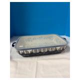 Casserole 9x13w/lid "Temptations"Blue Floral Lace