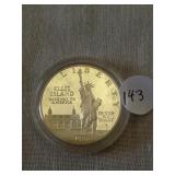1986 Ellis Island proof 90% Silver Dollar