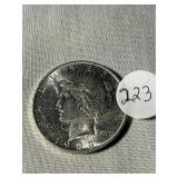 1923 Peace Dollar 90% silver. XF