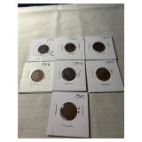 (7) Indian Cents (1905 - 1907)