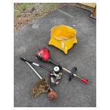 Mop bucket; weed eater (troy built)