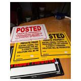 "Posted" signs