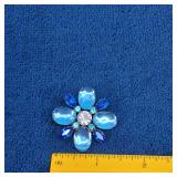 Blue Flower Brooch