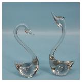 Crystal Swan Figurines