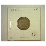 1857 FLYING EAGLE CENT EXTRA FINE