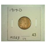 1917-D LINCOLN CENT MS 63