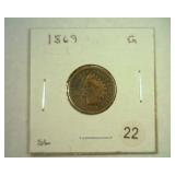 1869 INDIAN CENT GOOD