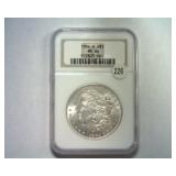 1904-O MORGAN SILVER DOLLAR NGC MS 64 CRACKED CASE