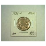1936 BUFFALO NICKEL MS60