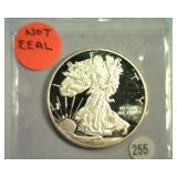 2000 PROOF SILVER EAGLE NOT REAL FOR STUDY & EVAL.