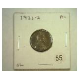 1931-S LINCOLN CENT ABOUT UNCIRCULATED KEY