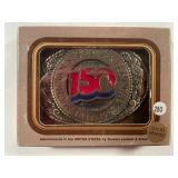 1837-1987 MICHIGAN SOLID BRASS BELT BUCKLE