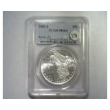 1881-S MORGAN SILVER DOLLAR PCGS MS 64
