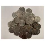 50 PIECES IKE DOLLARS 1971-1978 AU ï¿½ UNC.