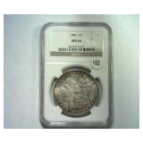 1886 MORGAN SILVER DOLLAR NGC MS 64